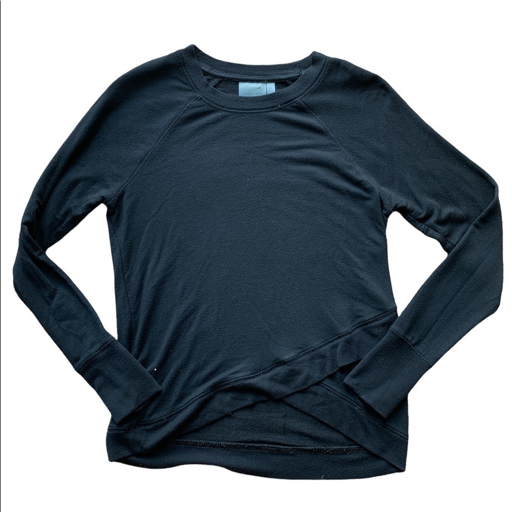 Athleta | Athleta Women's Black Criss Cross bottom sweat shirt